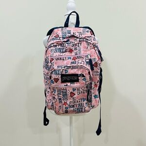 JANSPORT‎ Printed Big Student Backpack With Zip Closure
